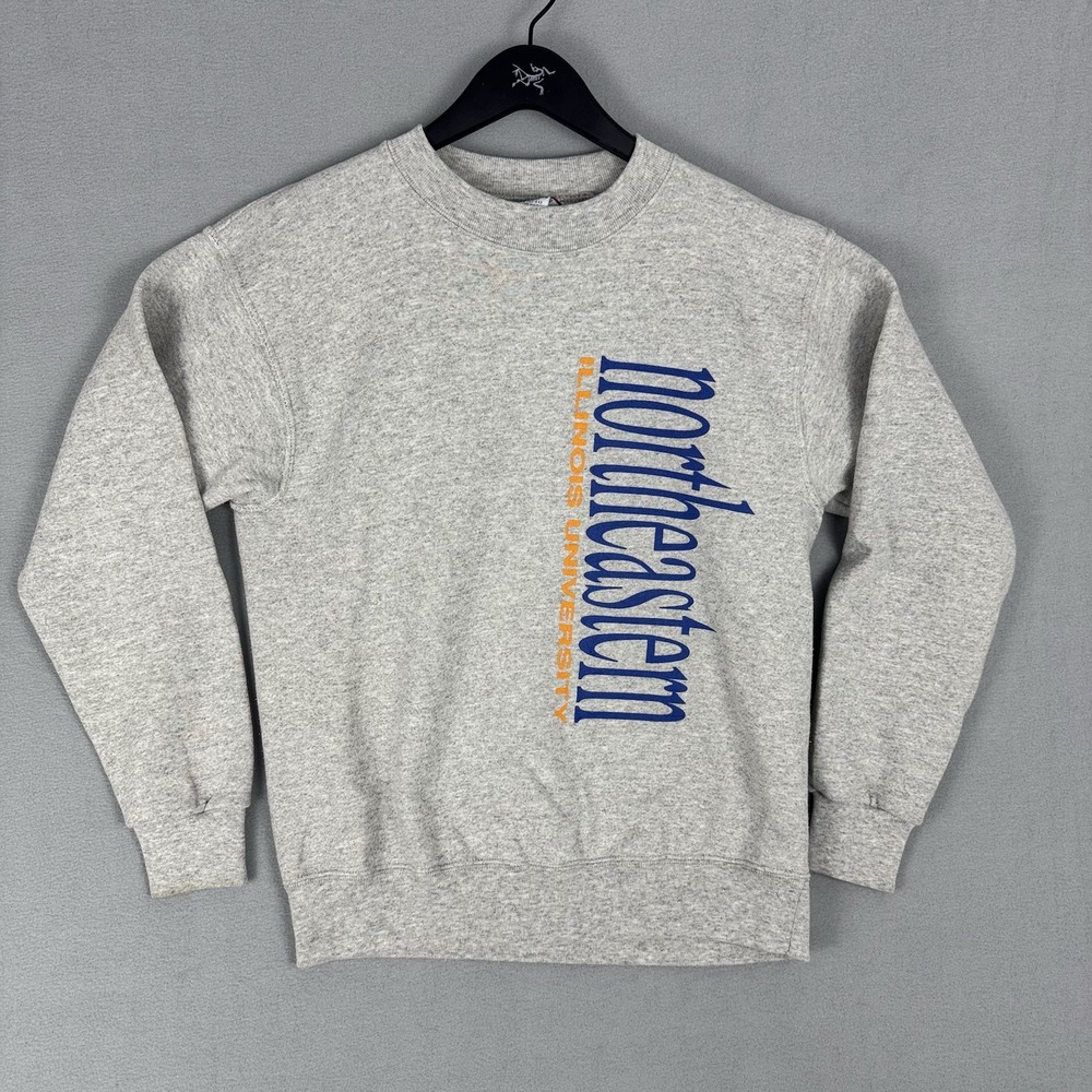 Vintage Soffee Northeastern Illinois Heather Gray Mens Large 90s USA College